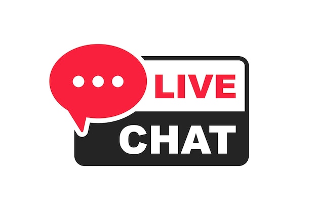 Live chat icon with speech bubble Support service