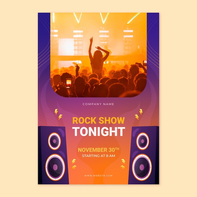 Vector live concert poster sjabloon