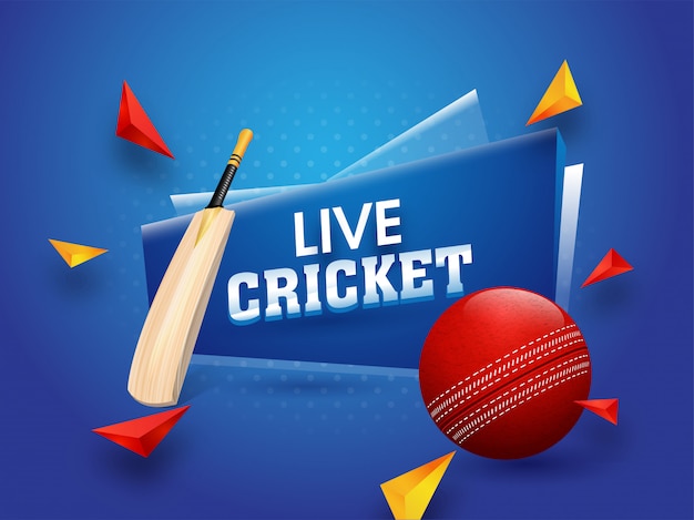 Premium Vector Live cricket tournament poster