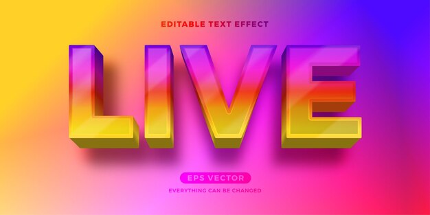 Vector live editable text