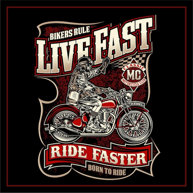 Live fast die last illustration