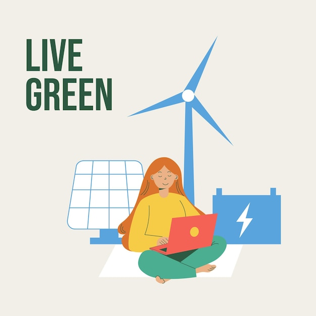 Live green background Ecology World Health Day