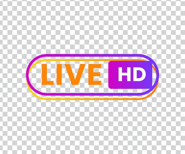 The live hd logo the icon on a transparent background