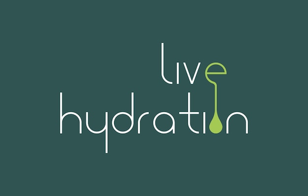 Live hydratatie logo-ontwerp, merkidentiteit