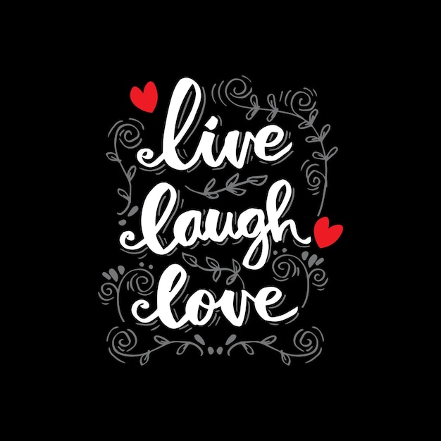 Live lachen liefde belettering motiverende citaat