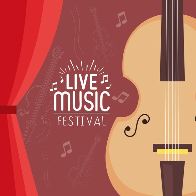 Live music lettering with fiddle