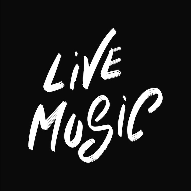 Live music lettering.