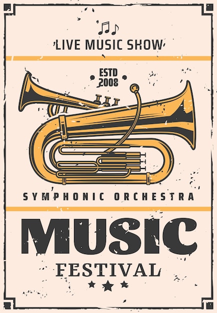 Live music show and festival vector trumpet