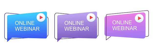 Live online webinar pictogrammen. Webinarconcept, online communicatie op afstand.