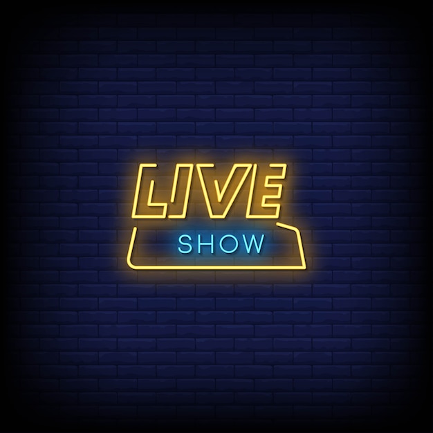 Live Show Neon Signs Style Text  