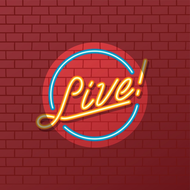 Live-showtube neonreclame