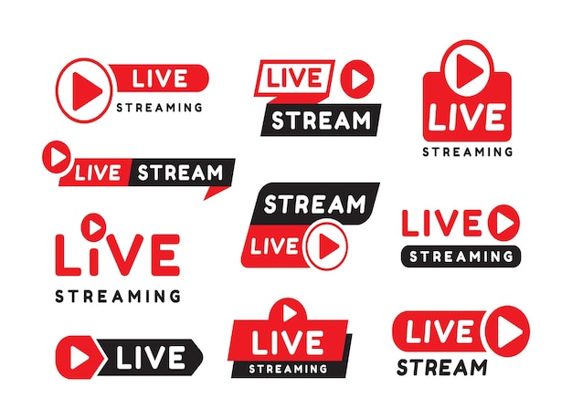 Live stream badges en pictogrammen