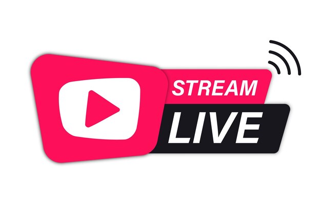 Live Stream icon. Live streaming element for broadcasting or online tv stream. Video stream icons. Symbol on online education topic with live video stream icon, streaming