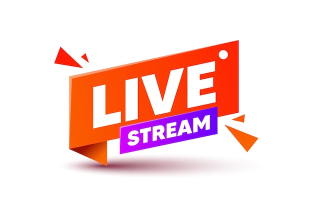 Vector live stream icon video broadcasting online broadcast streaming