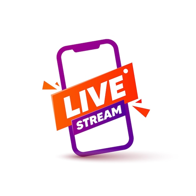 Vettore trasmissione video icona streaming live streaming di trasmissioni online