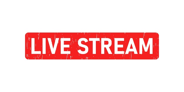 Live stream icoon knop voor uitzending of online stream vector illustratie
