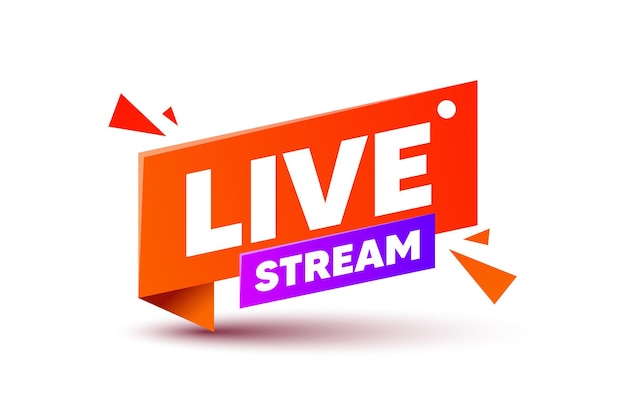 Live stream icoon video-uitzending Online uitzending streaming