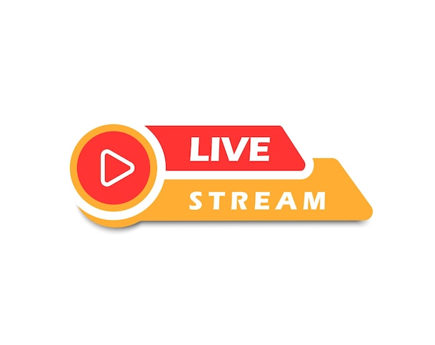 Live stream-logo, streaming-pictogram. vector illustratie