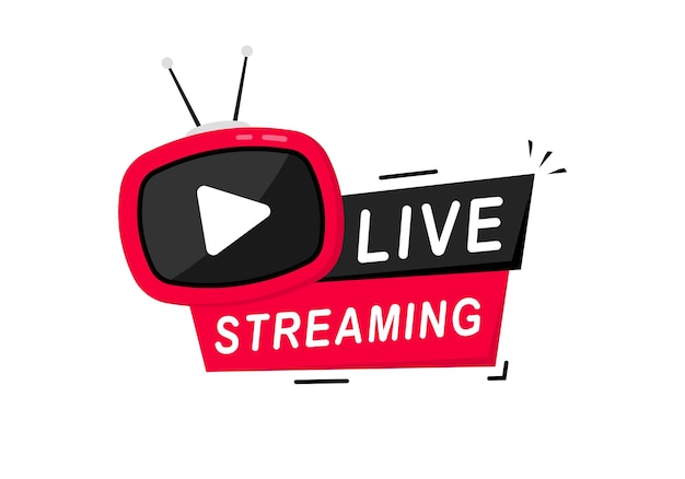 Live Stream sign Live broadcast button for blog player broadcast website