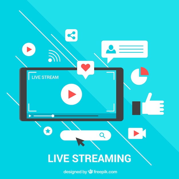 Vector live streaming background