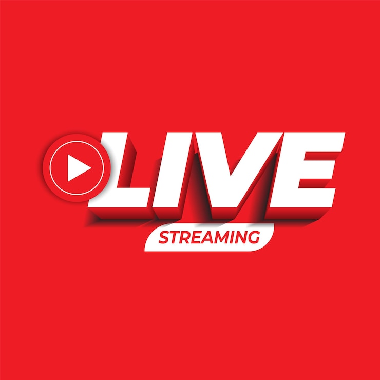 Vector live streaming button design template content creator channel