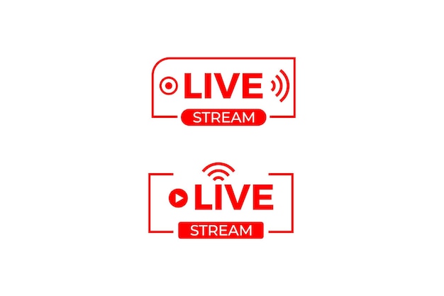 Live streaming button live stream icon