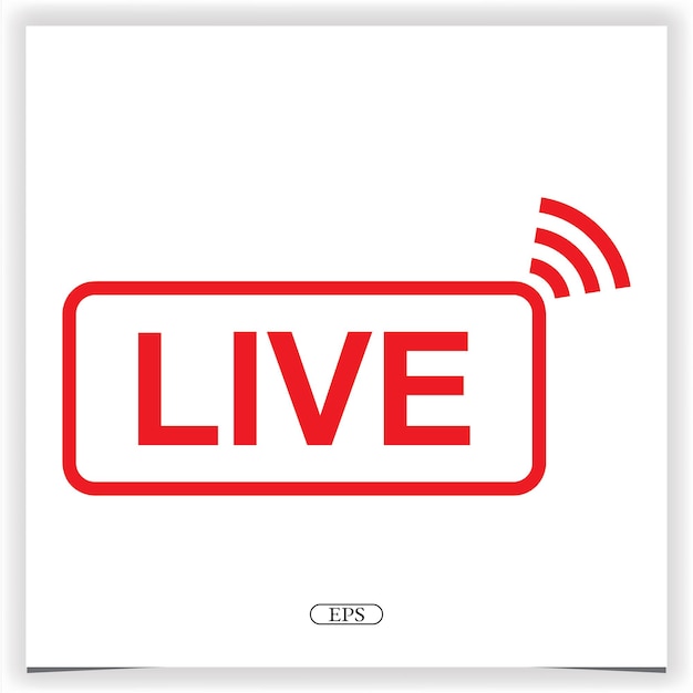 Live streaming icons and video broadcast logo premium elegant template vector eps 10