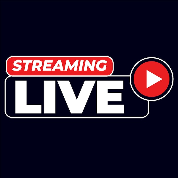 Live streaming logo design vector illustration