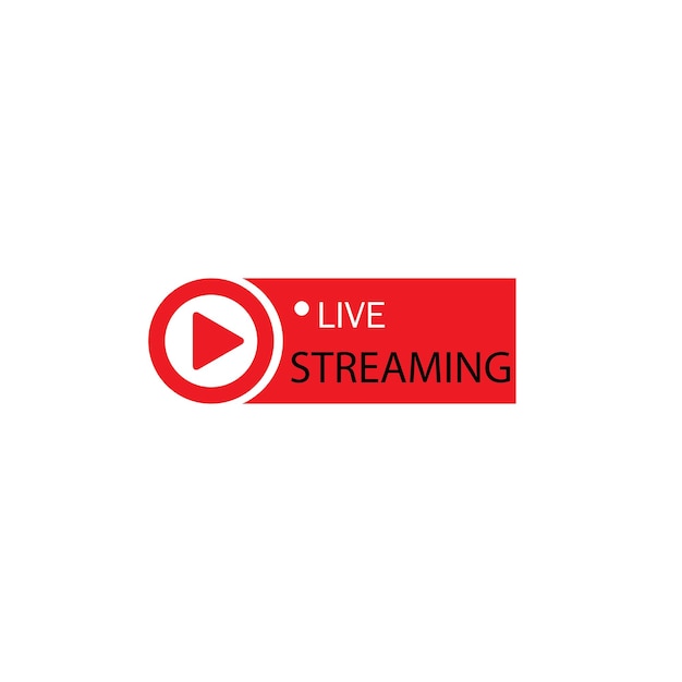 live streaming logo ontwerp vector pictogram video internet