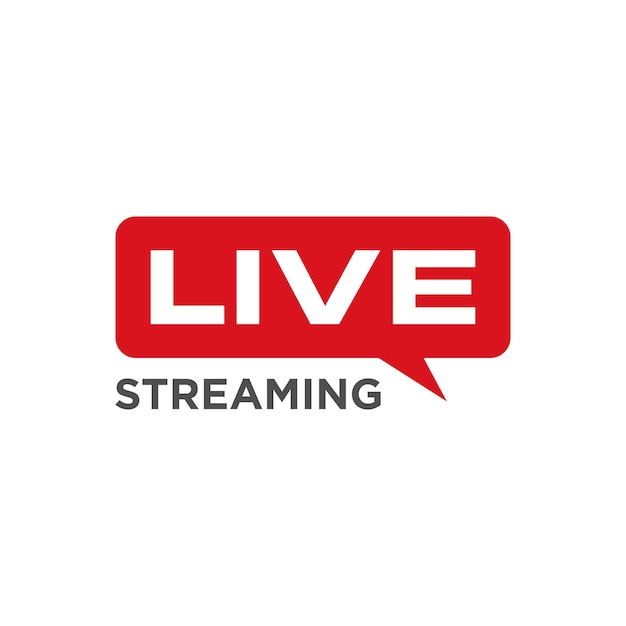 Live Streaming Sign Vector Template