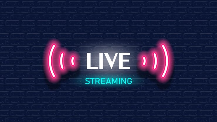 Vector live streaming sign