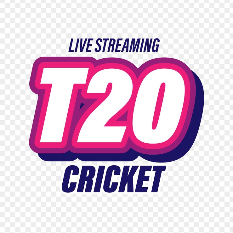 Premium Vector Live streaming t20 cricket typography on transparent