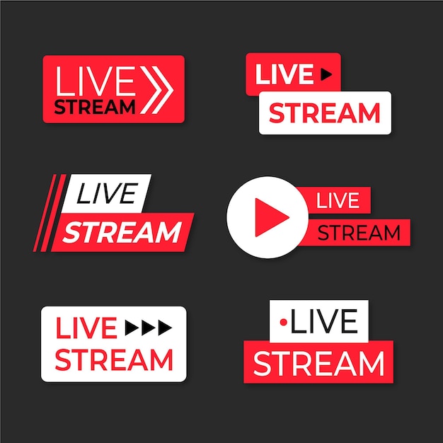 Raccolta di banner di notizie di streaming live