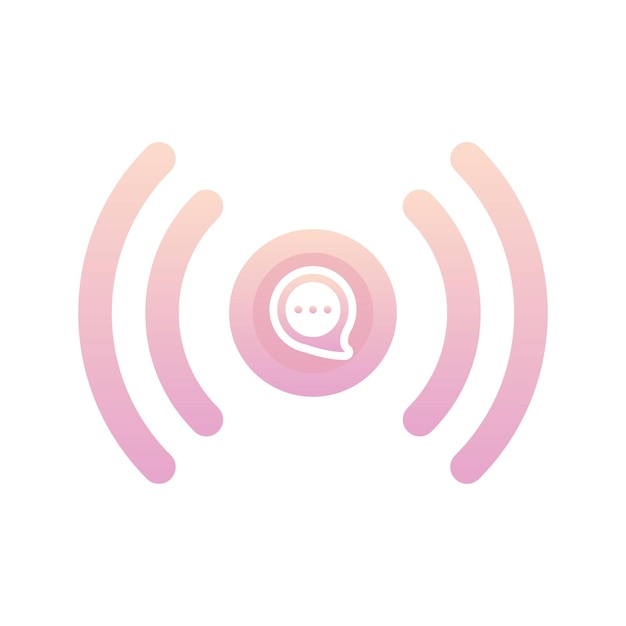 Live talk logo gradient design template icon