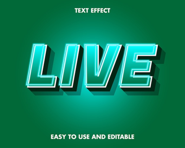 Live Text Effect. Editable Font Effect.