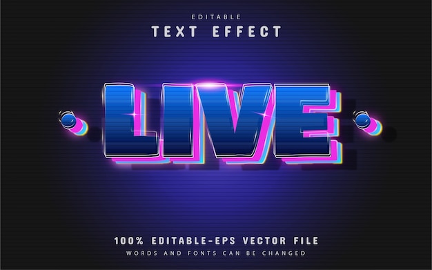 Live text effect with gradient