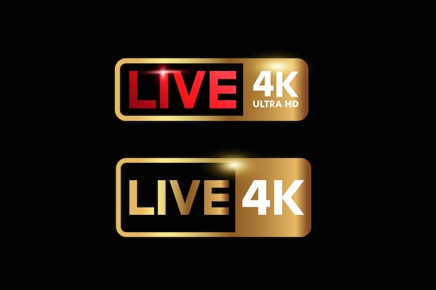 Live video ultra hd 4k pictogram teken symbolen