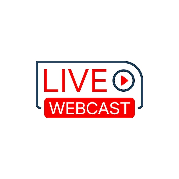 Vector live webcast online webinar or web seminar icon