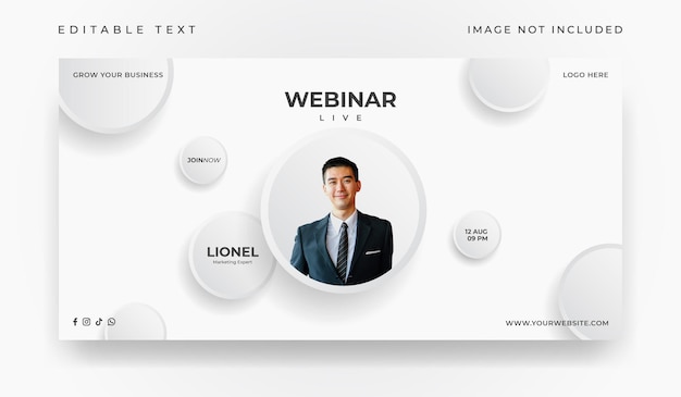 Vector live webinar banner template