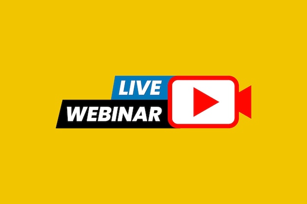 Live webinar button design.