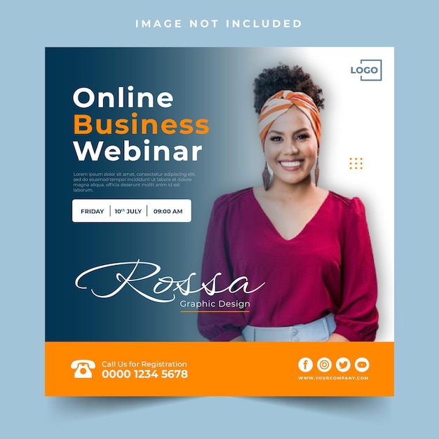 Live webinar social media post template