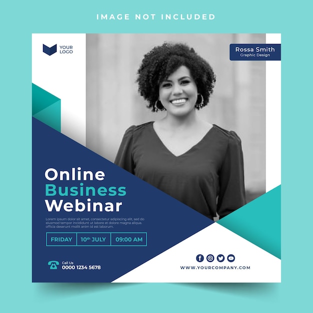 Live webinar social media post template