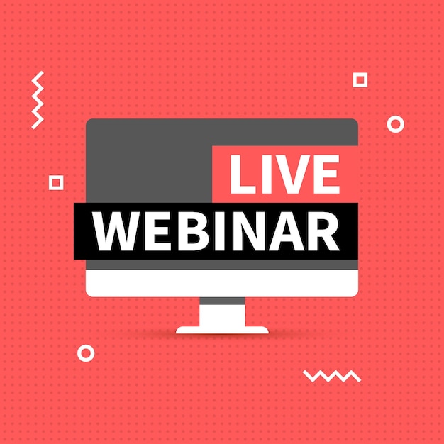 Live webinar video internet conference icon