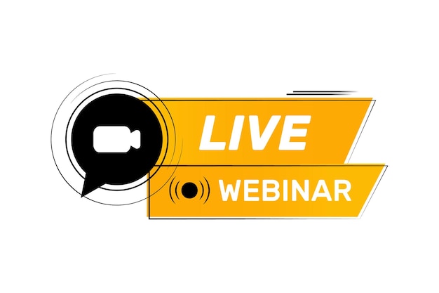 Vector live webinar voor vectorillustratie