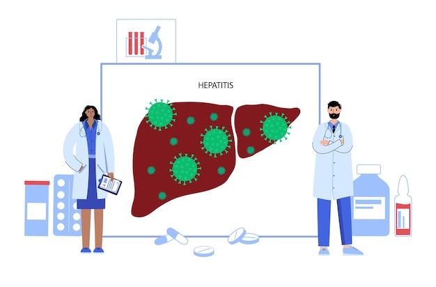 Vector liver disease concept