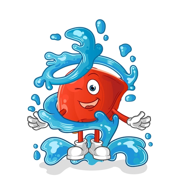 Vector liver fresh with water mascot cartoon vector