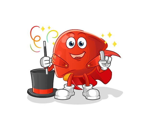 Liver magician illustration character vector