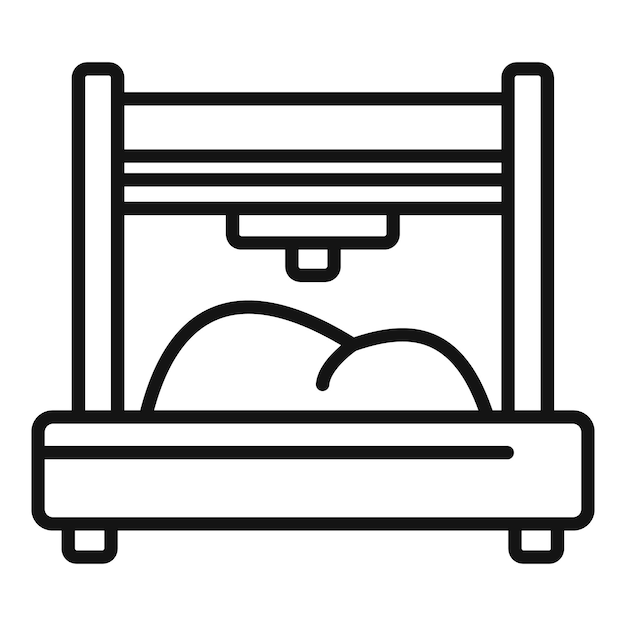 Liver printing icon outline vector Medical bioprinting