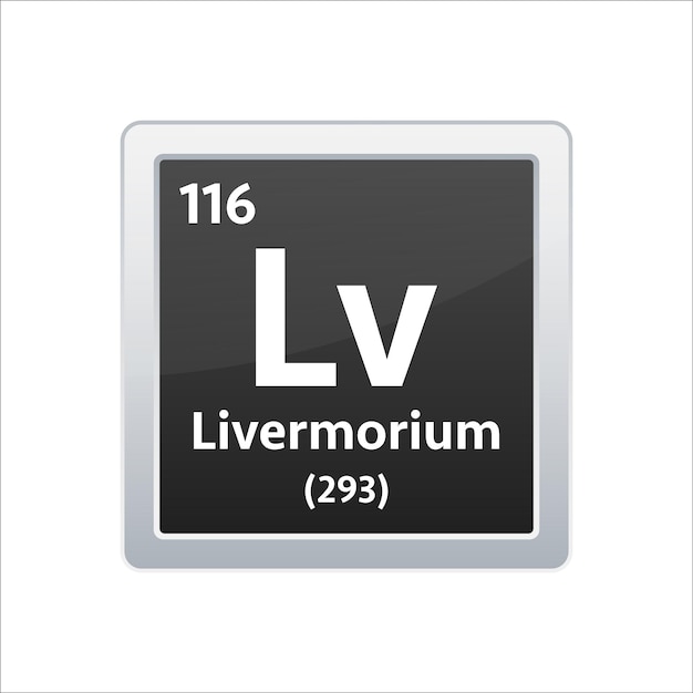リバモリウム シンボル周期表ベクトル ストック イラストの化学元素