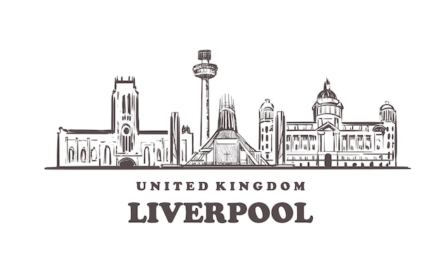 Liverpool cityscape, united kingdom